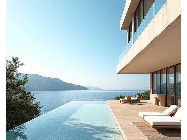 Luksuriøs villa med udsigt over havet og en stor terrasse